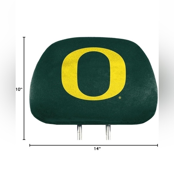 New Oregon Ducks FANMATS NCAA Unisex-Adult Printed Headrest Cover 2 Pack - Picture 1 of 3